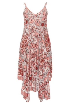 YOURS - Asymmetrische Midi-jurk Met Paisley Print In Rood -NAOMI Kleding Winkel daedab51 0396 47 137347 X