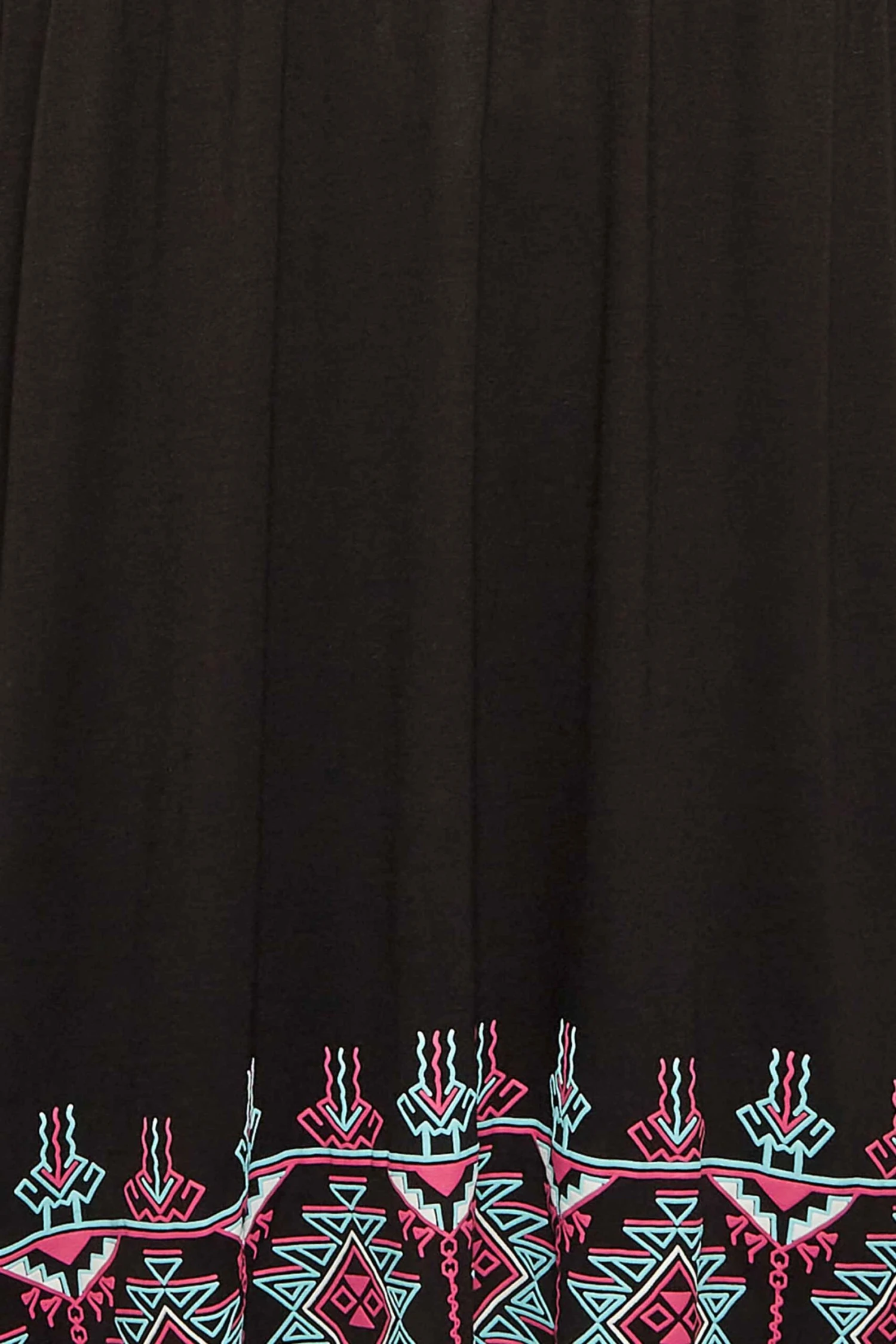 Midi-jurk Met Knoopdetail & Print Op De Zoom In Zwart 6 Midi-jurk Met Knoopdetail & Print Op De Zoom In Zwart - Afbeelding 4