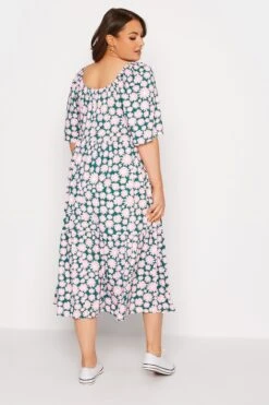 Gelaagde Midaxi-jurk Met Bloemenprint & Flaremouwen In Groen En Roze 9 Gelaagde Midaxi-jurk Met Bloemenprint & Flaremouwen In Groen En Roze -NAOMI Kleding Winkel e58439b4 1572 4c 137197 C