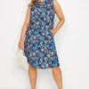 Mouwloze Midi-jurk Met Bloemenprint & Zakken In Blauw 1 Mouwloze Midi-jurk Met Bloemenprint & Zakken In Blauw -NAOMI Kleding Winkel e63144b4 809f 43 173931 B