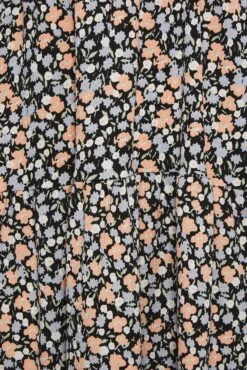 YOURS - Mouwloze Midi-jurk Met Bloemmotief In Zwart/oranje -NAOMI Kleding Winkel e6b3843f 12b5 40 301898 Z