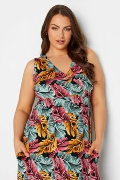 YOURS - Mouwloze Maxi-jurk Met Topische Print & Zakken In Zwart 10 YOURS - Mouwloze Maxi-jurk Met Topische Print & Zakken In Zwart -NAOMI Kleding Winkel e7342e27 8a94 41 301902 D