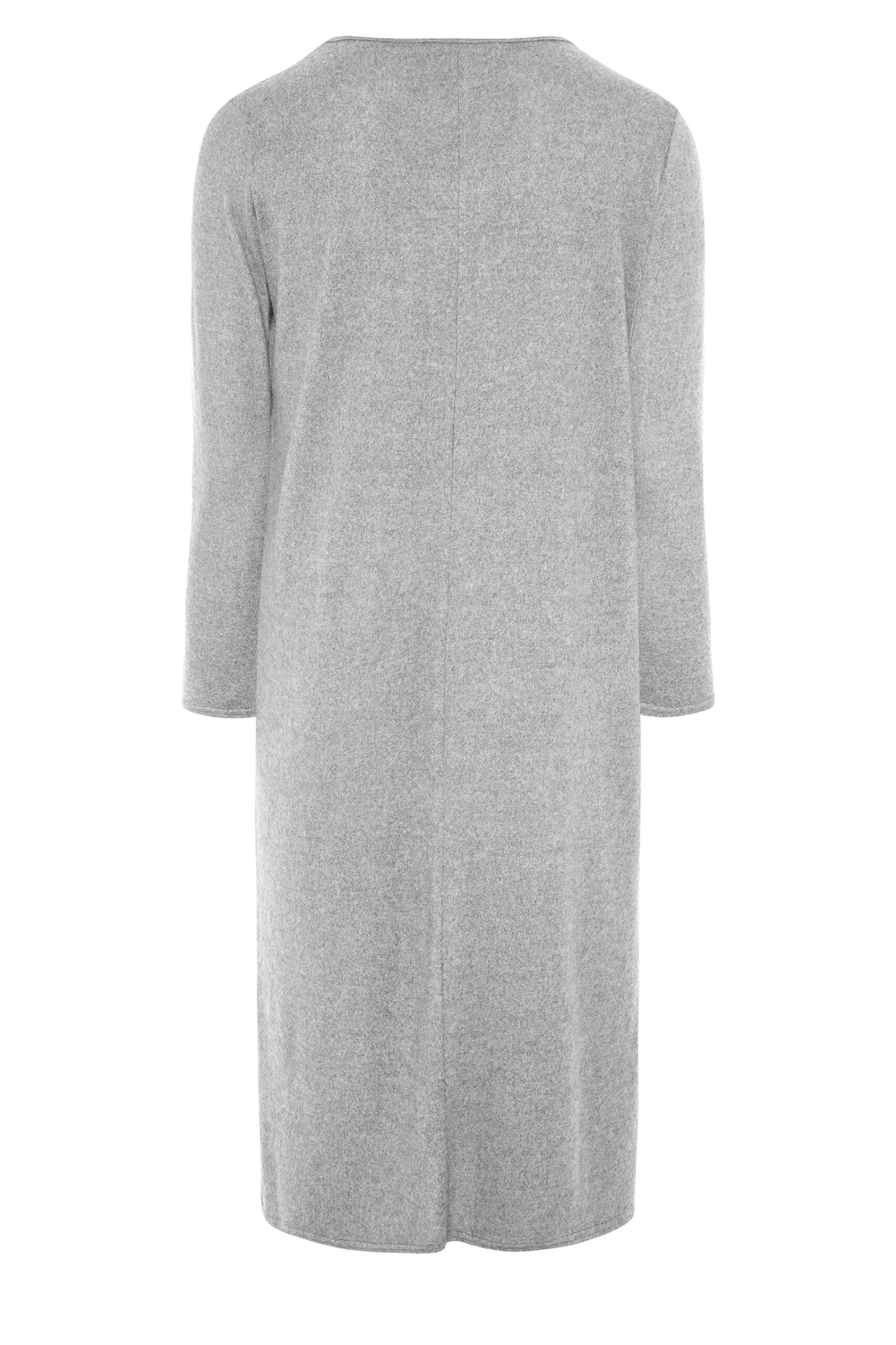 T-shirt-jurk Met Lange Mouwen En Zijsplitten In Gemêleerd Grijs 8 T-shirt-jurk Met Lange Mouwen En Zijsplitten In Gemêleerd Grijs - Afbeelding 6