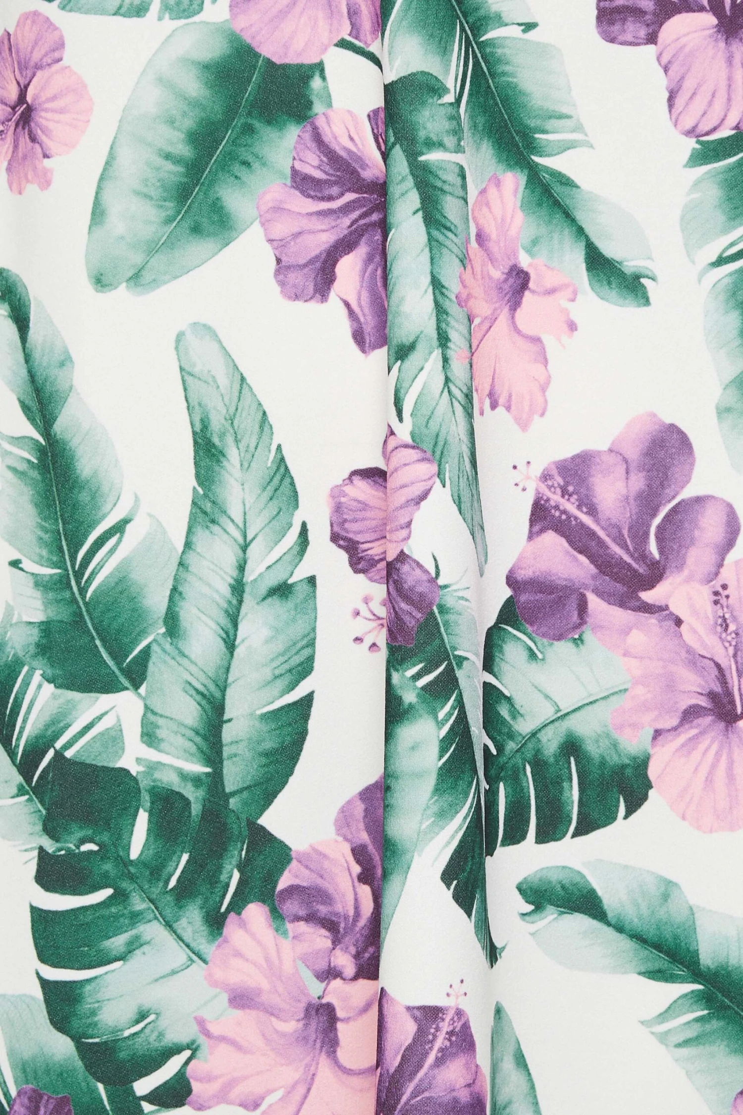 YOURS LONDON - Cami-jurk Met Tropische Print & Strikdetail In Wit/paars 7 YOURS LONDON - Cami-jurk Met Tropische Print & Strikdetail In Wit/paars - Afbeelding 5