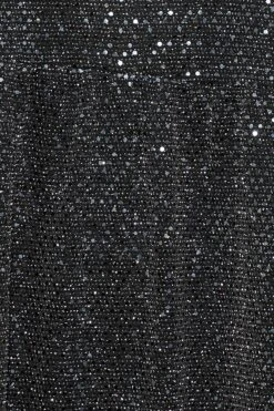 Aangerimpelde Jurk Met Pailletten & Ruchemouwen In Zwart En Zilver -NAOMI Kleding Winkel ebff7e1e 2e77 49 137250 Z