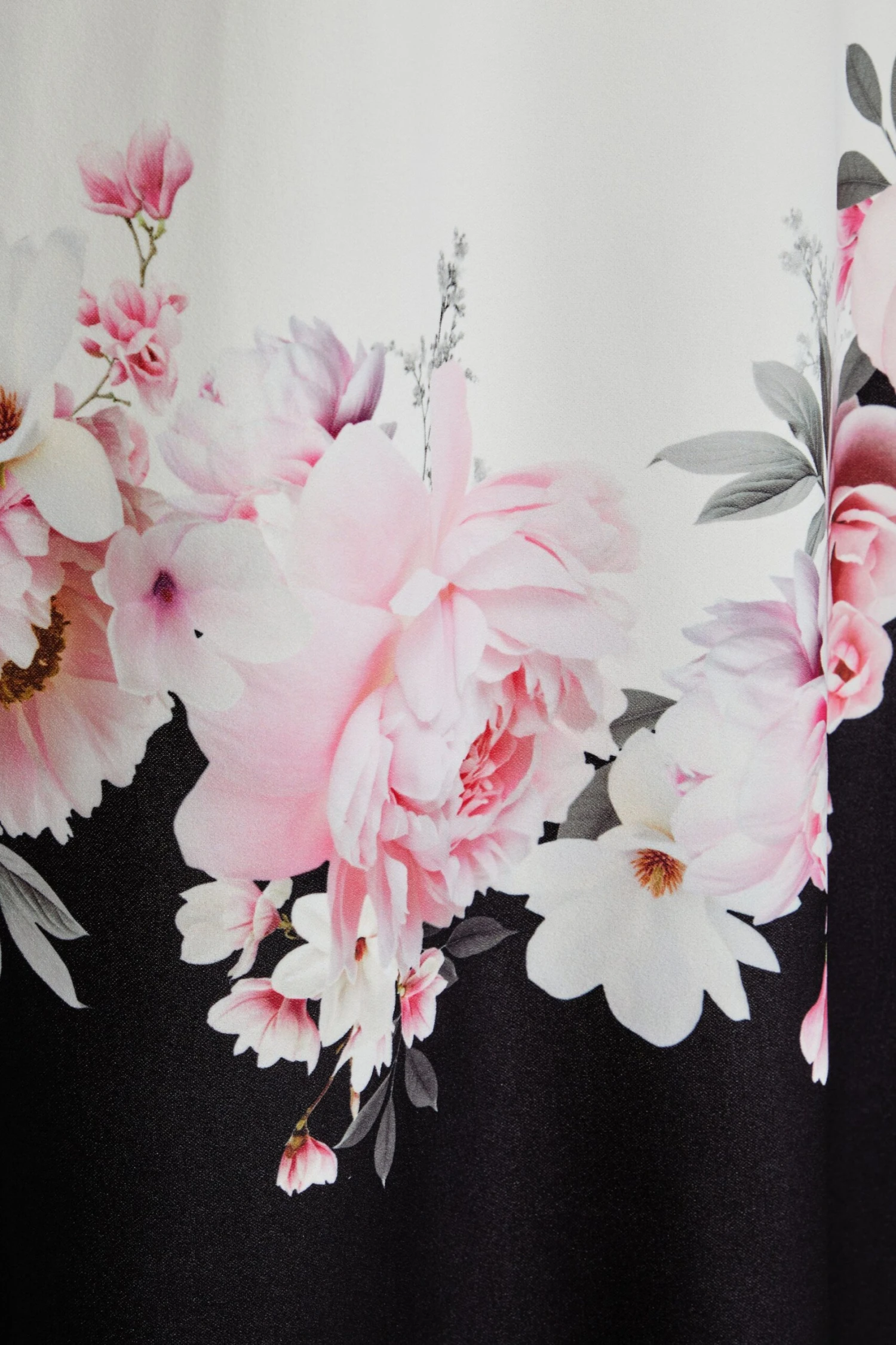 YOURS LONDON - Midi-jurk Met Bloemen & Lange Mouwen In Zwart En Wit 6 YOURS LONDON - Midi-jurk Met Bloemen & Lange Mouwen In Zwart En Wit - Afbeelding 4