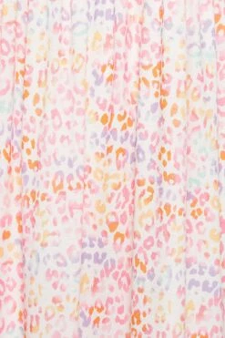 LIMITED COLLECTION - Aangerimpelde Midaxi-jurk Met Dierenprint In Wit/oranje -NAOMI Kleding Winkel f3470aba 4e77 42 215706 Z