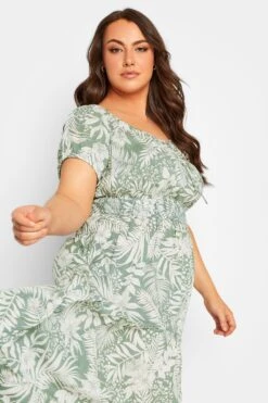 Maxi-jurk Met Bloemenprint, Elastische Taille & Bardot-hals In Groen 9 Maxi-jurk Met Bloemenprint, Elastische Taille & Bardot-hals In Groen -NAOMI Kleding Winkel f5a2457a f57f 42 137422 D