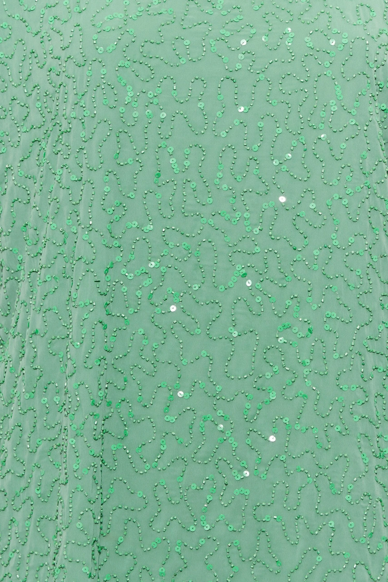 LUXE - Shift-jurk Met Versiering & Capemouwen In Lichtgroen 6 LUXE - Shift-jurk Met Versiering & Capemouwen In Lichtgroen - Afbeelding 4