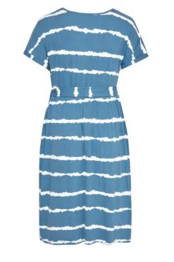 BUMP IT UP MATERNITY - Midi-jurk Met Tie-dye Print & Tailleband In Blauw -NAOMI Kleding Winkel fec14bdf 415c 4b 158346 Y